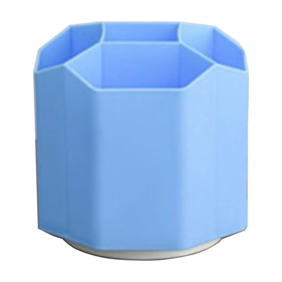 Rotating Pen Holder, 360 Degree Desk Organizer with Multi Compartments for Office Supplies, Stationery, and Makeup Brushes