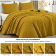 thumbnail image 5 of Chezmoi Collection Luca 3-Piece Oversized Bedspread Set, Queen Size, Mustard, Summer Quilt Lightweight Microfiber Bedspread 100 x 106, Floral Medallion Pattern Coverlet for All Season, 5 of 9