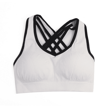 

Women Seamless Padded Strappy Sports Bra Yoga Fitness Running Sportswear top
