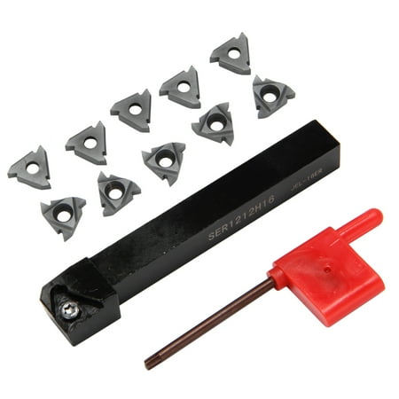 

1Pc Ser1212H16 Cnc Boring Bar Holder +10Pcs 16Er Ag60 Turning Inserts With Wrench For Lathe Turning Tool Set
