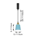 thumbnail image 5 of FSLiving Remote Control with E26 2700K-6500K LED Bulbs H-Type Track Light Pendant Retro Blue Shade Adjustable Wire Length Dimmable Color Changing Lamp for Pantry Siting Room,Customizable - Set of 3, 5 of 10