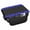 Black Blue Diamond, variant on Car Armrest Box Cushion Pad with Rhinestones and Storage Pocket for Center Console