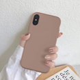 thumbnail image 2 of iPhone Xs Max Case with Screen Protector,Soft Liquid Silicone Gel Rubber Bumper Cover,Slim Fit Shockproof Protective Phone Case for iPhone Xs Max Light Brown, 2 of 8