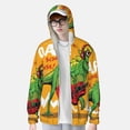 thumbnail image 2 of Kdxio Cool Dinosaur Playing Guitar Print Women Men Sun Protection UPF 50+ Jackets Zip Up Long Sleeve Hoodie Hiking Lightweight with Pockets, 2 of 7