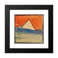 thumbnail image 2 of Egon Schiele 12x12 Black Modern Framed Museum Art Print Titled - Abstract Gable Behind a Fence (1918), 2 of 5