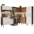 thumbnail image 1 of Cocina Integral Completa Esquinera 417cm Emilly Madesa 02 - Marrón/Blanco Madesa GCEM417002, 1 of 9
