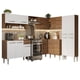 thumbnail image 1 of Cocina Integral Completa Esquinera 417cm Emilly Madesa 02 - Marrón/Blanco Madesa GCEM417002, 1 of 9