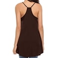 thumbnail image 4 of Pxiakgy Tank Top for Women Summer Spaghetti Strap Tops for Women Casual Going Out Loose Tunic Shirt Sleeveless Fashion Flowy Tanks Top Coffee L, 4 of 9
