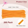 thumbnail image 3 of Uxcell 200-Pack Limpiadores de Tubos para Manualidades, Varillas de Chenille de 11.8" para Arte/Festivales Ramo/Manualidades/Navidad/Proyectos de DIY [Oro], 3 of 7