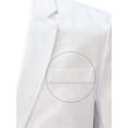 thumbnail image 4 of INSPIRE CHIC Men's Suit Jacket Notched Lapel Long Sleeve Single Vent Back One-Button Blazer 38 White, 4 of 7