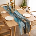 thumbnail image 3 of Turquoise Ombre Table Runner - 36 Inch Long, Kitchen Dining Table Runner Dresser Scarves, Brown Abstract Modern Gradient Retro Art Farmhouse Decor for Coffee Tables Wedding Party Banquet, 3 of 8