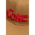 thumbnail image 3 of Coke Logo Snap Back Hat - Brown Adjustable Cap, 3 of 3