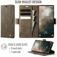 thumbnail image 3 of Funda tipo cartera para Samsung Galaxy S24 Ultra, de piel, con tarjetero, función atril, cierre magnético y bloqueo RFID. Funda de TPU a prueba de golpes, compatible con S24 Ultra, 3 of 8