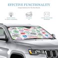 thumbnail image 3 of Bingfone Stamp Set Collection Car Windshield Sunshade,Sun Foldable Sun Shield Sun Visor For Car - Medium, 3 of 8