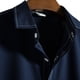 thumbnail image 5 of Camisa de manga corta con cuello vuelto y color liso para hombre, primavera/verano - Prenda informal de poliéster para el trabajo/el día a día, 5 of 5