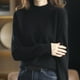 thumbnail image 4 of Suéter informal para mujer, jersey de punto coreano holgado de color liso con cuello alto y corte ajustado para otoño e invierno, 4 of 5