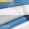 thumbnail image 4 of Navy Blue Fabric Shower Curtain - Geometric Water Repellent Shower Curtain Set 72x72, 4 of 7