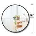 thumbnail image 2 of ZENY 18-Inch Narrow Frame Bathrooms Round Mirror, Black, 2 of 10