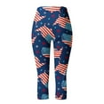thumbnail image 5 of Pimfylm Womens Yoga Pants Length 4Th of July Womens Dress Pants Plus Size Ladies' Fourth of July Printed Leggings(Dark Blue,S), 5 of 5