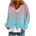 thumbnail image 2 of Wancir Women's Cable Knit Long Sleeve Open Front Cardigan Sheep V-Neck Button Down Embroidery Wool Blend Sweater Coat Outwear, 2 of 5