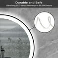 thumbnail image 3 of Wall mounted Bathroom Vanity Mirror, Round Bathroom Mirror, LED Light Bathroom Mirror with Front and Backlight, Anti fog Bathroom Mirror Adjustable Light Bathroom Mirror, Memory Shatter Proof, 24inch, 3 of 8