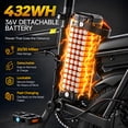 thumbnail image 6 of 14IN Foldable Electric Bike for Adults, 500W Motor 20mph, 30 Miles Range, Removable High-Capacity Battery,High cost-performance ebike, UL 2849, 6 of 9