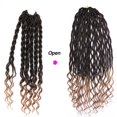 thumbnail image 3 of Faux Locs-trenzas sintéticas de ganchillo para mujer, trenzas sintéticas de ganchillo ombré para trenzar el cabello, cerraduras Bohemias de 18 pulgadas, 24 soportes, 3 of 4