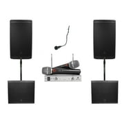 JBL Church Sound System w/ (2) 12" 1000w Speakers+Subs+(2) Wireless+Choir Mic