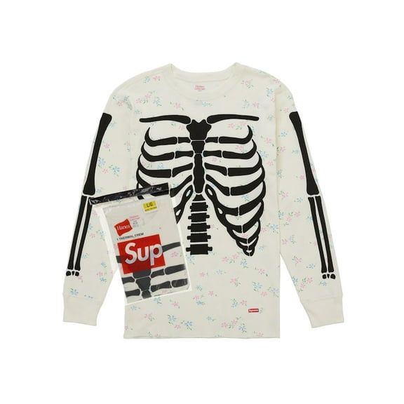 Supreme Men's Hanes Bones Thermal Crew FW25 (1 Pack) Floral, from StockX