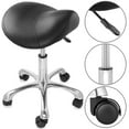 thumbnail image 4 of Saloniture Professional Ergonomic Saddle Stool, Black - Adjustable Hydraulic Seat, Rolling Spa Salon, Massage, and Medical Office Chair with Swivel Wheels, 4 of 7