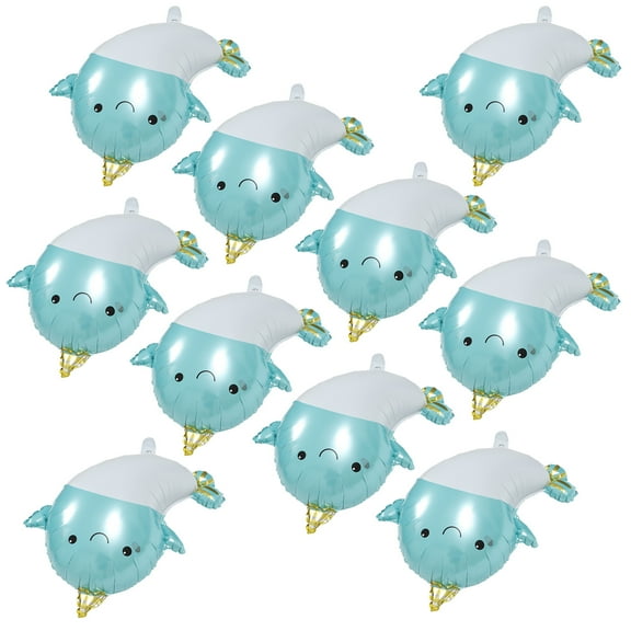Masteelf 10 Pcs Balloons Monkey Cake Topper Narwhal Aluminum Foil Child