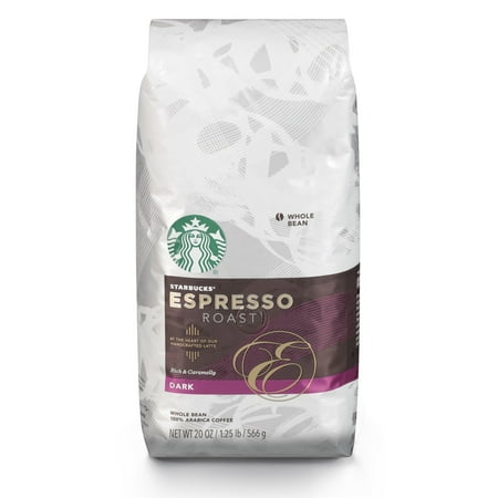 Dark Espresso Beans - Starbucks Espresso Dark Roast Whole Bean Coffee, 20-Ounce Bag