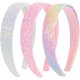 thumbnail image 1 of wonima44 Girls Headbands, 3PCS Headbands for Girls Women Glitter Pink Rainbow White Headband Sparkly Sequin Headband Hair Accessories, 1 of 1
