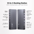 thumbnail image 3 of AV Access Docking Station 3 Monitors, 8K@30Hz Single Display, Triple 4K Display (2DP/1HDMI), USB-C Dock with 100W Laptop Charging, 10Gbps USB-C/A, Ethernet, Audio, SD, for MacBook/Chrome/Dell/HP, 3 of 11