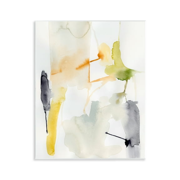 Stupell Industries Soft Watercolor Splashes Abstract Painting Unframed Art Print Wall Art, 11 x 14