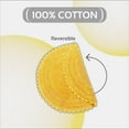 thumbnail image 5 of Better Trends Chic Round Bath Mat, 30" Diameter, 100% Cotton with Crochet Border, Water Absorbent, Ideal for Half Baths and Powder Rooms, Machine Washable, Yellow - Lilly Crochet Collection, 5 of 6
