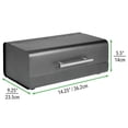 thumbnail image 5 of mDesign Metal Bread Box Bin with Hinged Lid - for Kitchen Countertop, Island and Pantry - Large Capacity Storage, Vintage-Inspired Design - Multi-Purpose Storage Container for Home - Charcoal Gray, 5 of 8