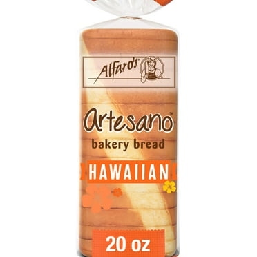 Alfaro's Artesano Hawaiian Bread, 20 oz, Sweet Hawaiian Bread, Bag