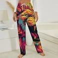 thumbnail image 3 of Colorful Roaring Lion Art Winter Female Pants Flannel High Waist Women Pants Lady Warm Straight Leg Plush Trousers, 3 of 7