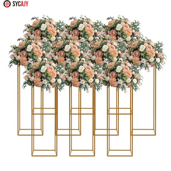 Tall Gold Metal Flower Stand for Wedding Table Centerpieces Decor
