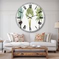 thumbnail image 2 of Designart Horloge Murale de Ferme'mixed Botanical Greens palms II', 2 of 2
