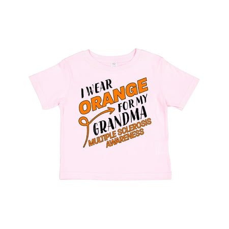 

Inktastic I Wear Orange for My Grandma- Multiple Sclerosis Awareness Gift Toddler Boy or Toddler Girl T-Shirt
