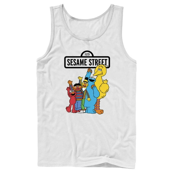 Men's Sesame Street Friend Group Wave Tank Top