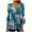 Light Blue, variant on Teissuly Women's Fashion Printed T-shirt 3/4 Sleeves Blouse V-Neck Casual Tops