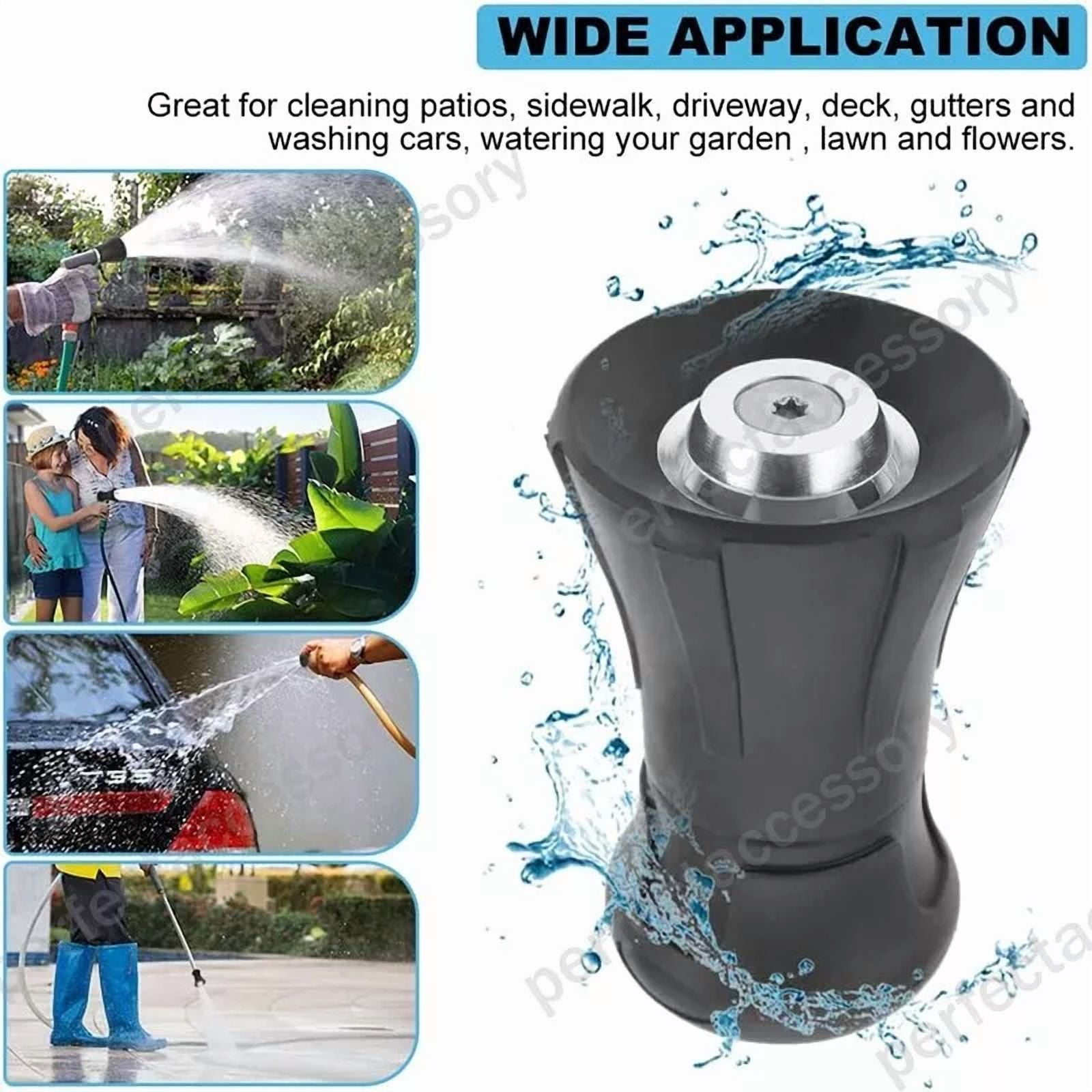 PURELY- Fireman Style Garden Hose Nozzle High Pressure Sprayer Washing Jet Adjustable
