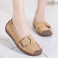 thumbnail image 5 of Big Size Women's Casual Loafers Slip On Leather Shoes Lightweight Walking Shoes Moccasins Classic Penny Loafer Flats Boat Shoes, 5 of 6