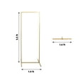 thumbnail image 3 of Efavormart 5.5ft Gold Metal Frame Wedding Arch, Rectangular Backdrop Stand, Floral Display Frame, 3 of 11