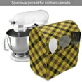 thumbnail image 2 of Yellow Brown Stand Mixer Cover, Continuous Classic Striped Style Diagonal Square Check, Kitchen Appliance Organizer Bag Cover with Pockets, 5 Quarts, Mustard Umber, by Ambesonne, 2 of 4