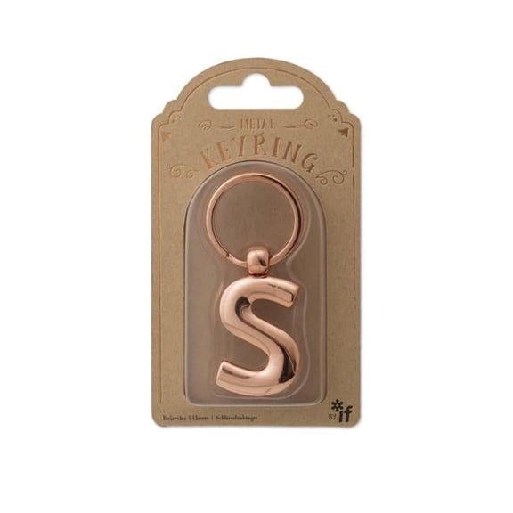 Copper Letter Keyrings, Letter S