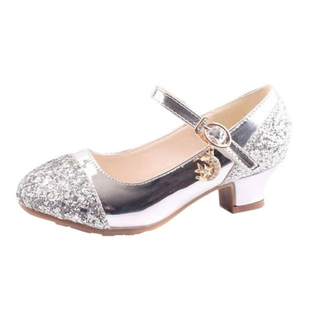 

Little Children Shoes High Heels Girls Princess Single Dress Shoe Performance Crystal Shoe School Weekend Student Shoes For Child Dress Footwear